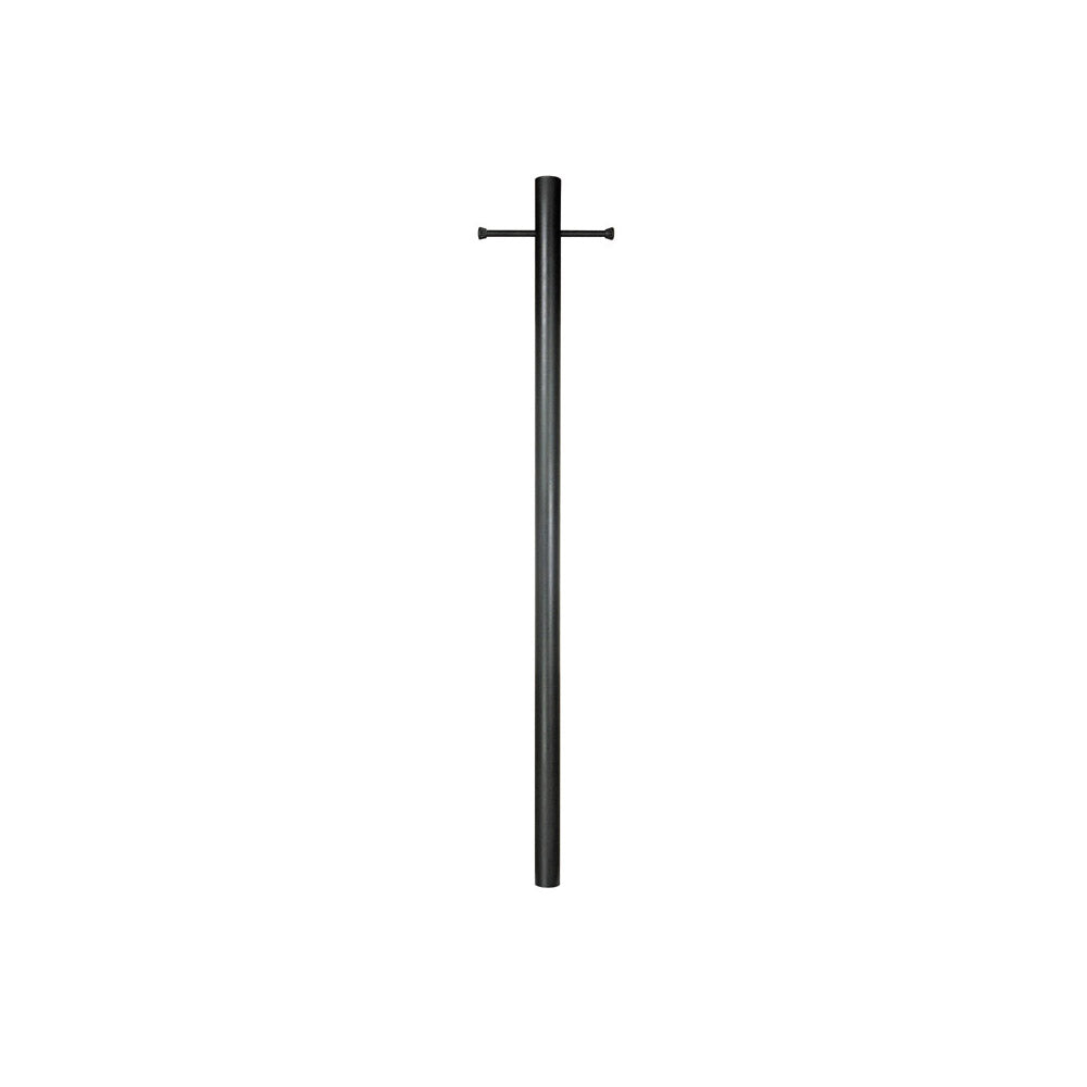 400-BLK  7' Smooth Aluminum Direct Burial Post with Ladder Rest