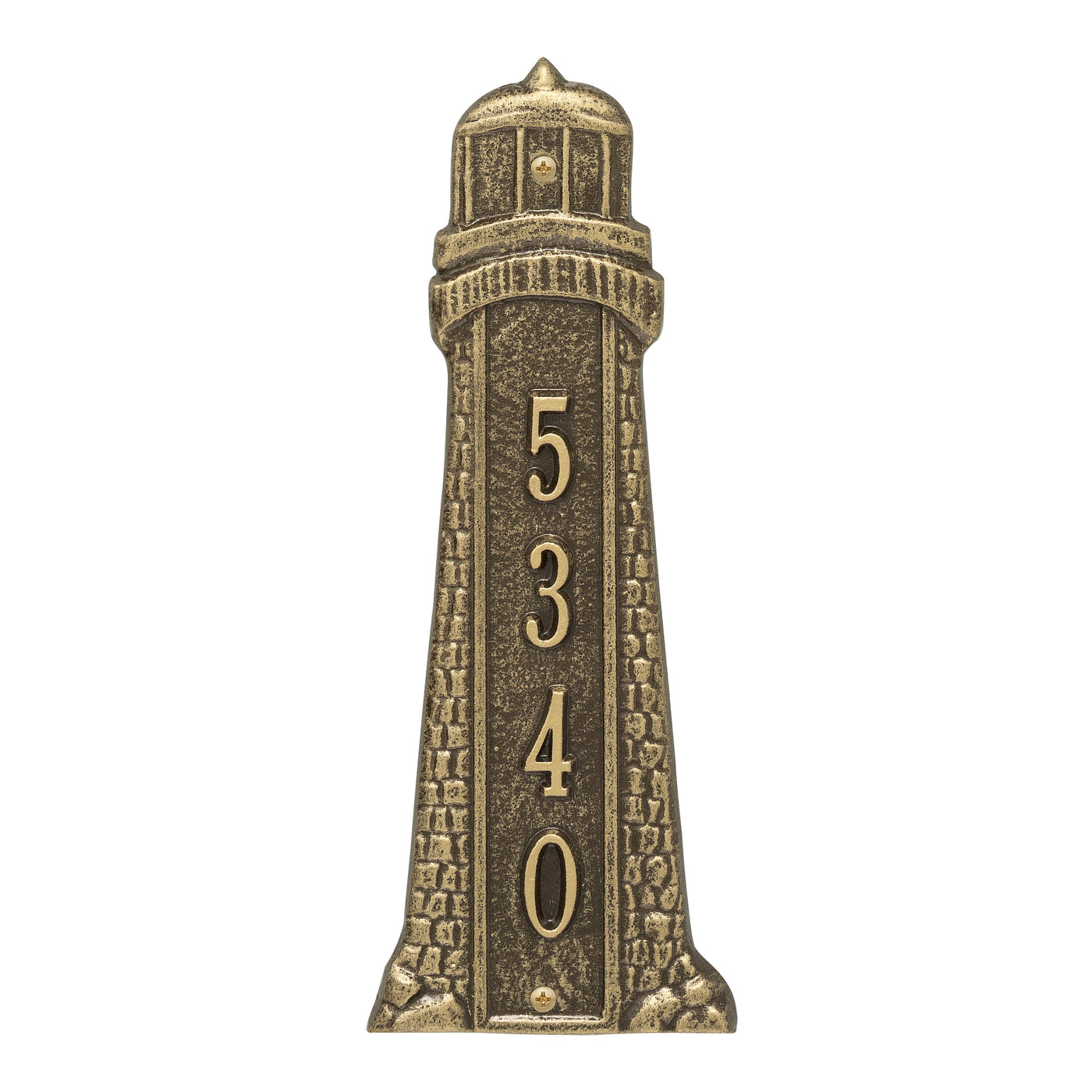 Personalized Lighthouse Vertical - Antique Brass
