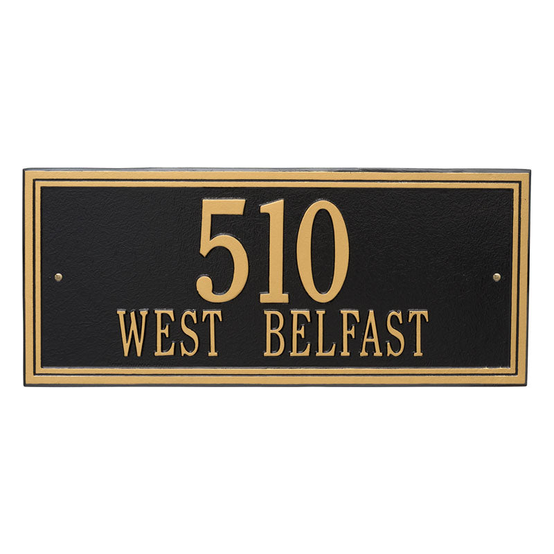 Double Line - Estate Wall - Two Line - Black/Gold