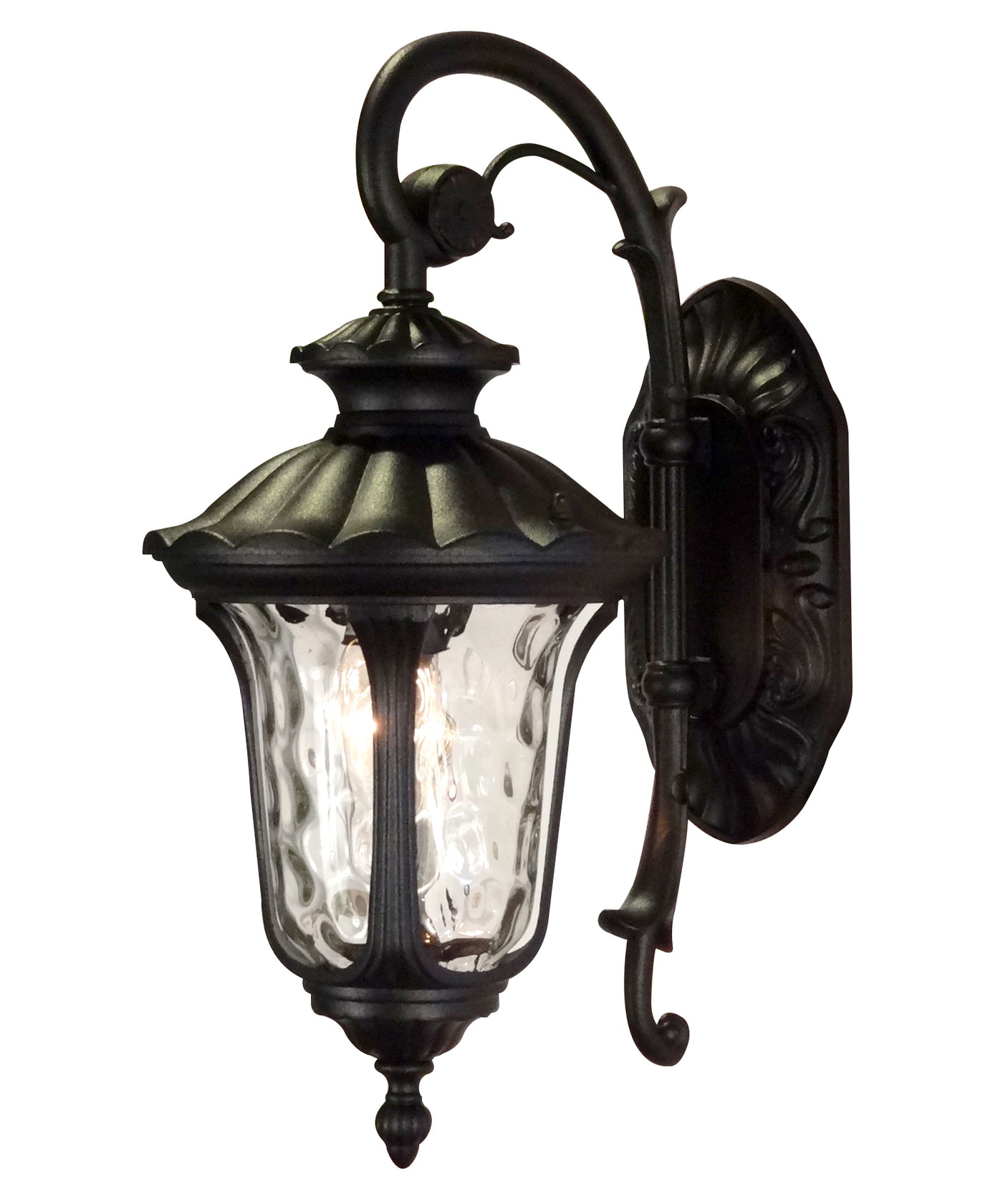 Chateau F-1781-BLK Small Top Mount Exterior Wall Light Fixture