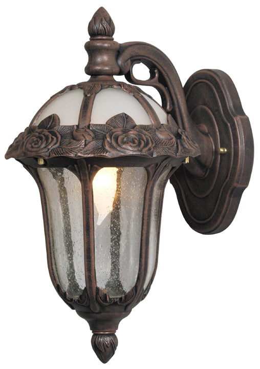 Rose Garden F-2711-CP-SG Medium Top Mount Light with Seedy Glass