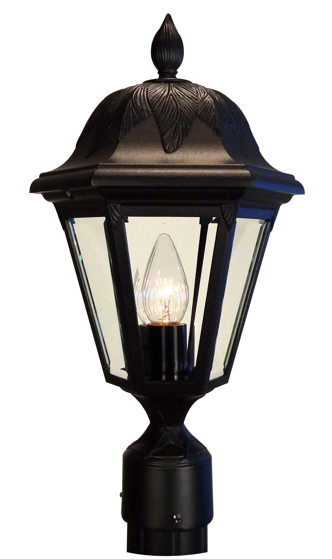 Floral F-2940-BLK-BV Medium Post Mount Light