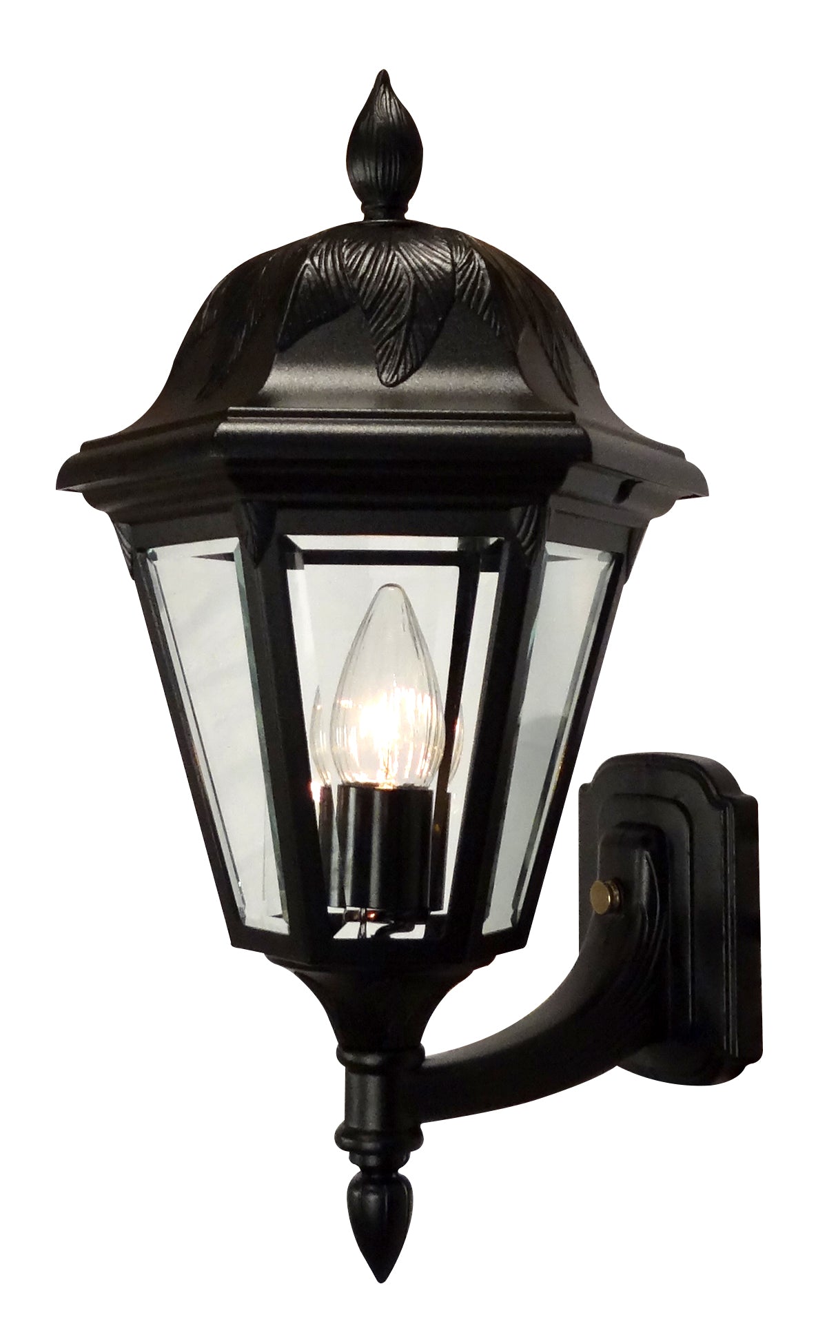 Floral 3947-BLK-BV Large Bottom Mount Light Fixture with Short Tail