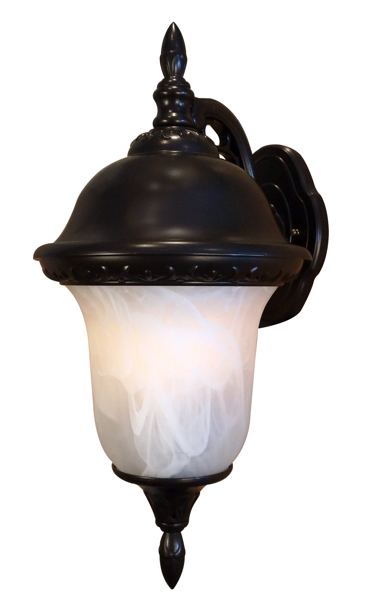 Glenn Aire F-3991-ORB-AB Large Top Mount Light with Alabaster Glass