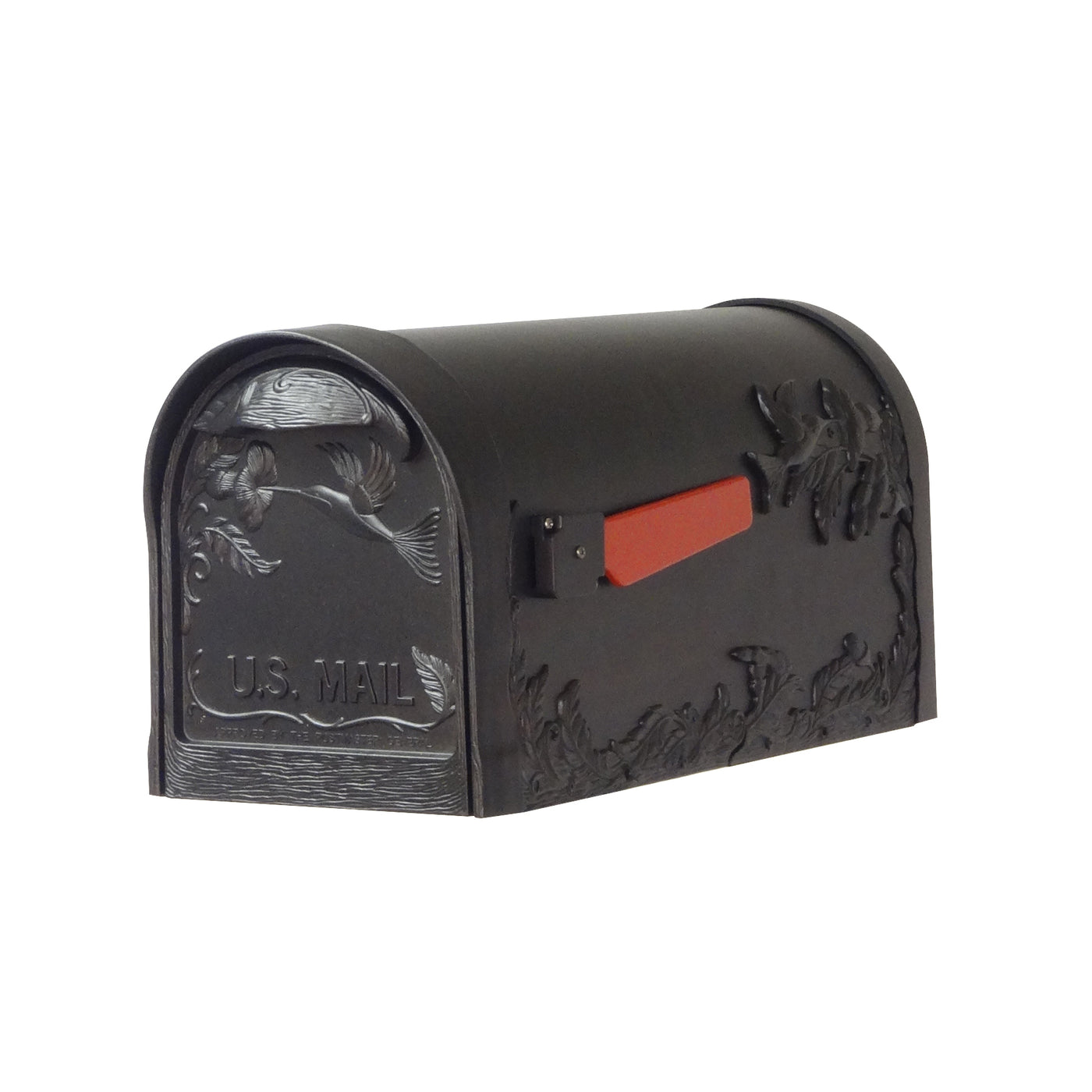 SCB-1005-BLK Hummingbird Curbside Mailbox Decorative Aluminum Bird Mailbox