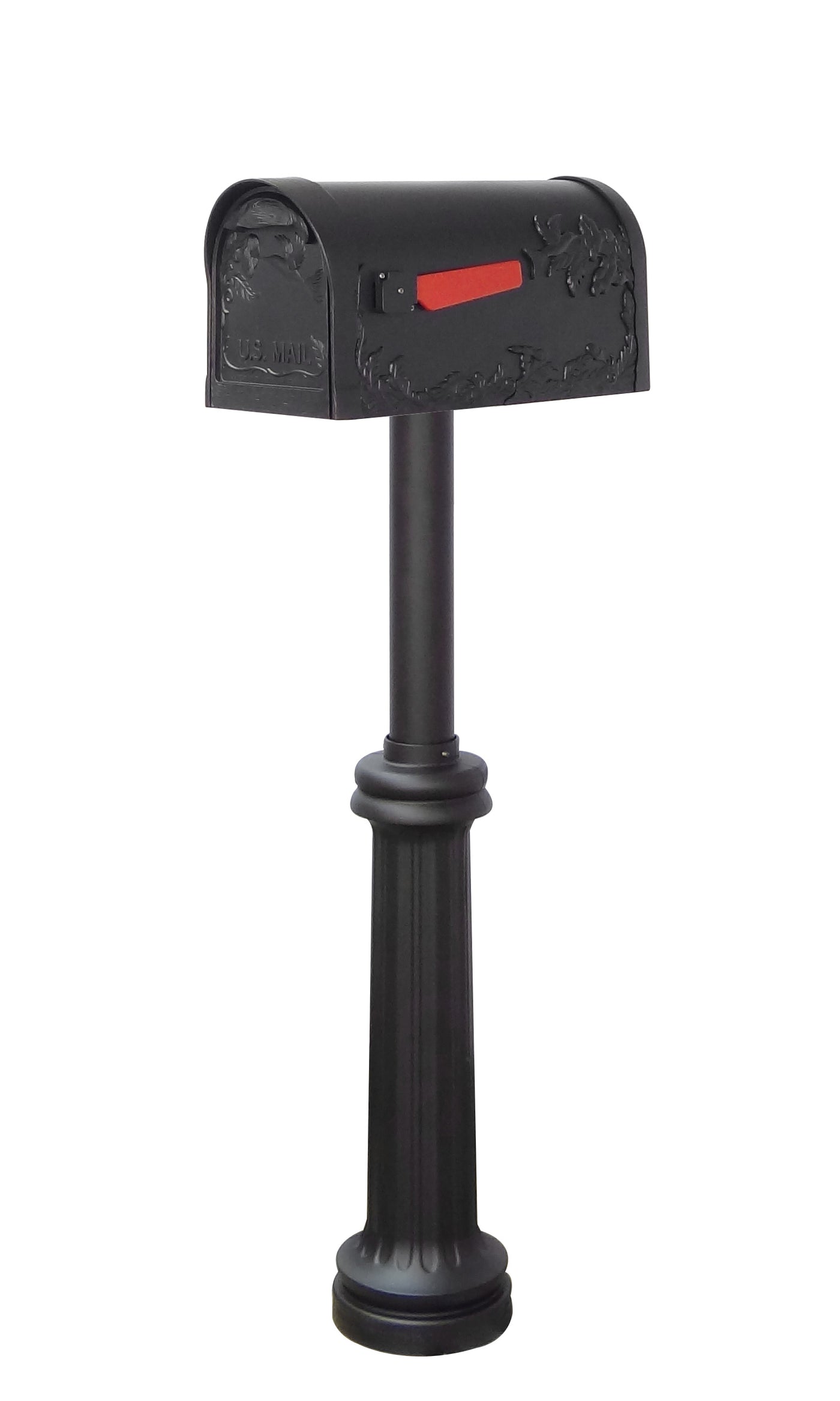 Hummingbird Curbside Mailbox and Bradford Direct Burial Top Mount Mailbox Post