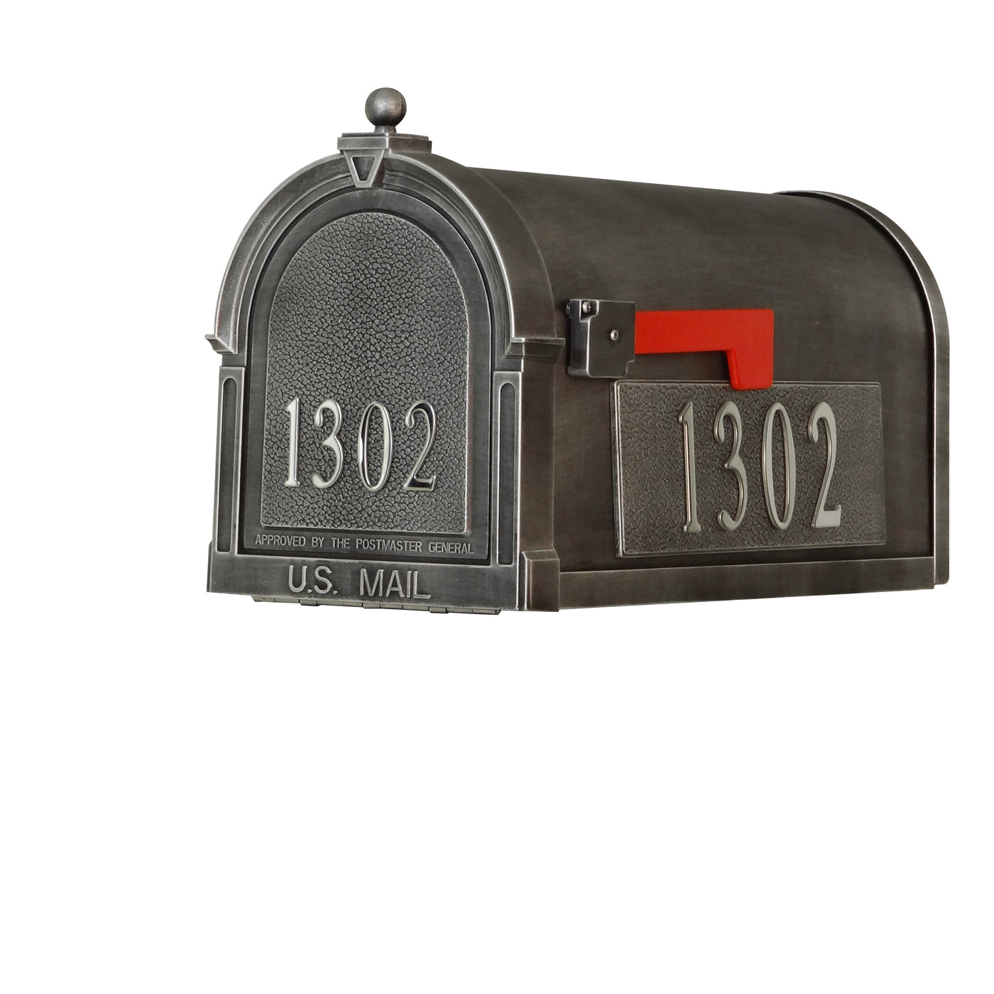 SCB-1015-DX-SW Berkshire Curbside Mailbox with Front and Side Numbers