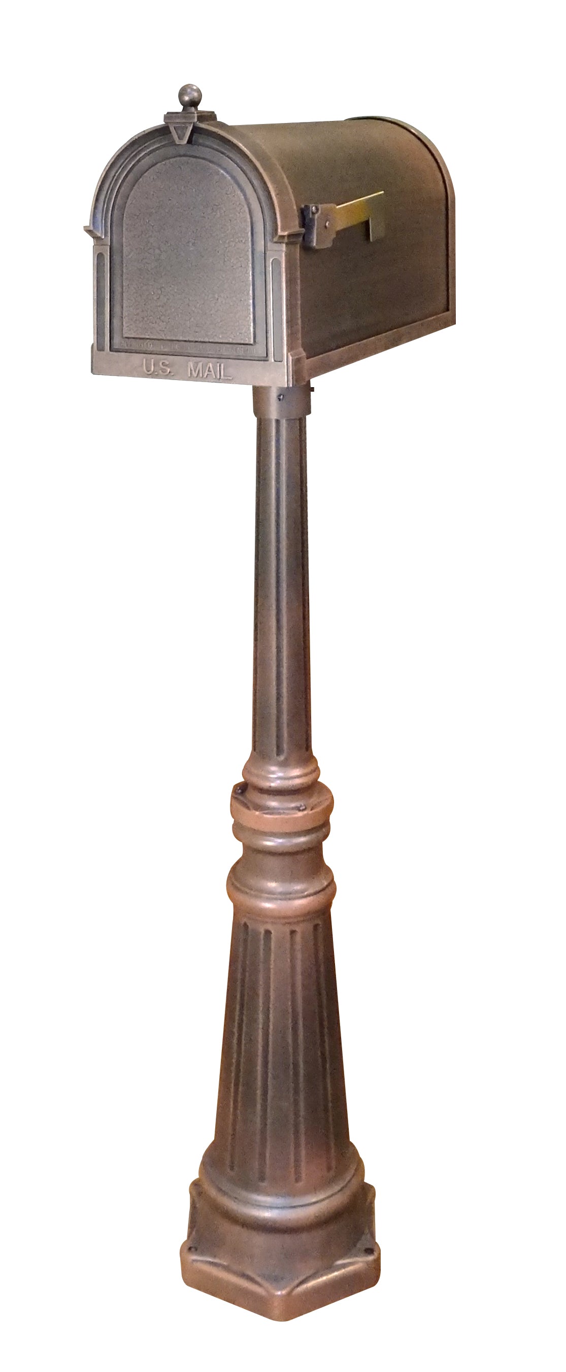 Berkshire Curbside Mailbox and Tacoma Surface Mount Mailbox Post with Base