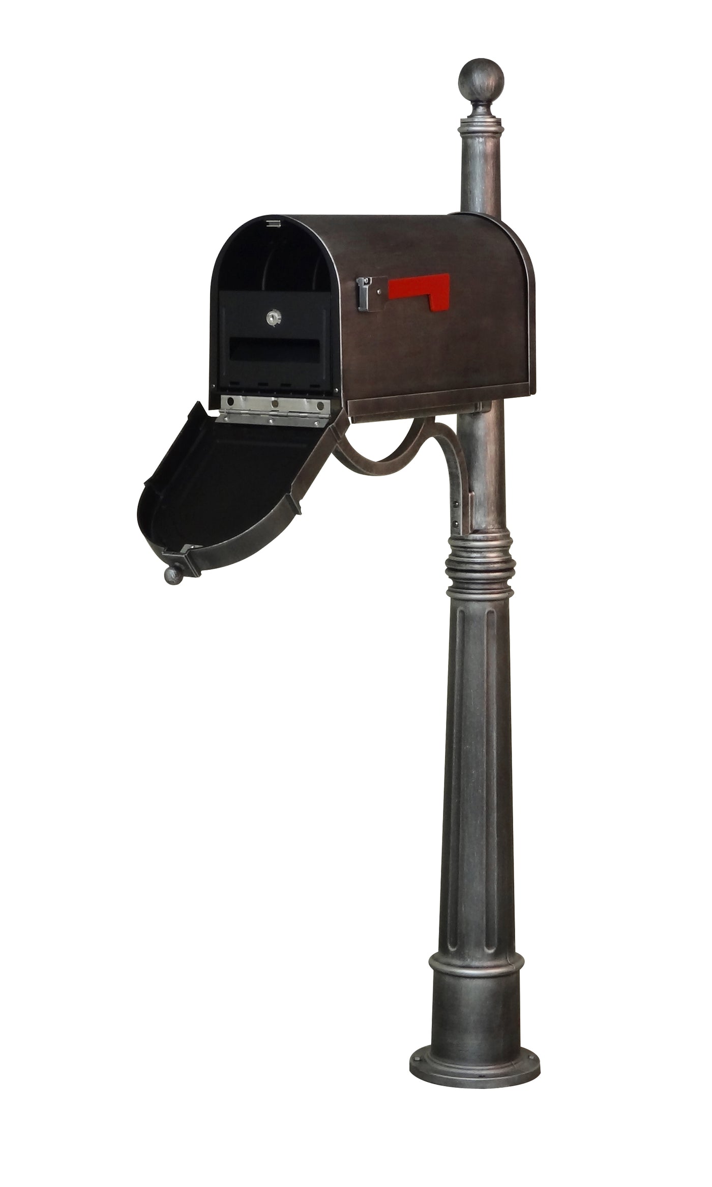 Berkshire Curbside Mailbox with Locking Insert and Ashland Mailbox Post