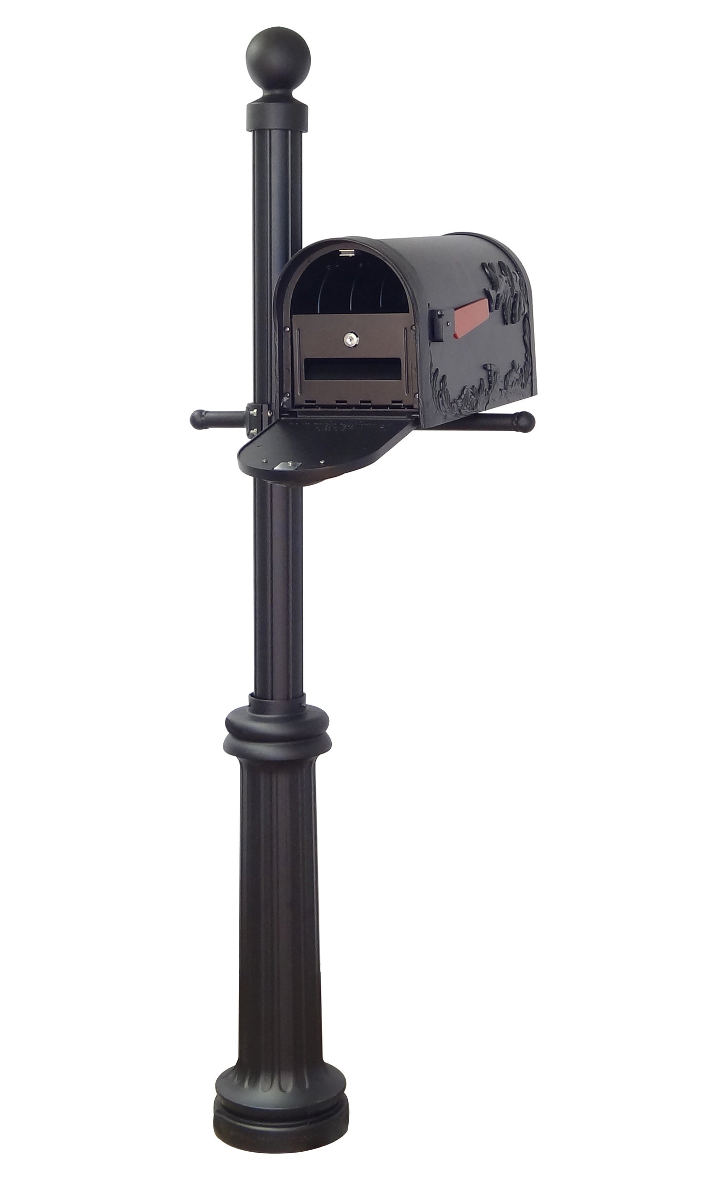 Hummingbird Curbside Mailbox, Locking Insert and Fresno Mailbox Post