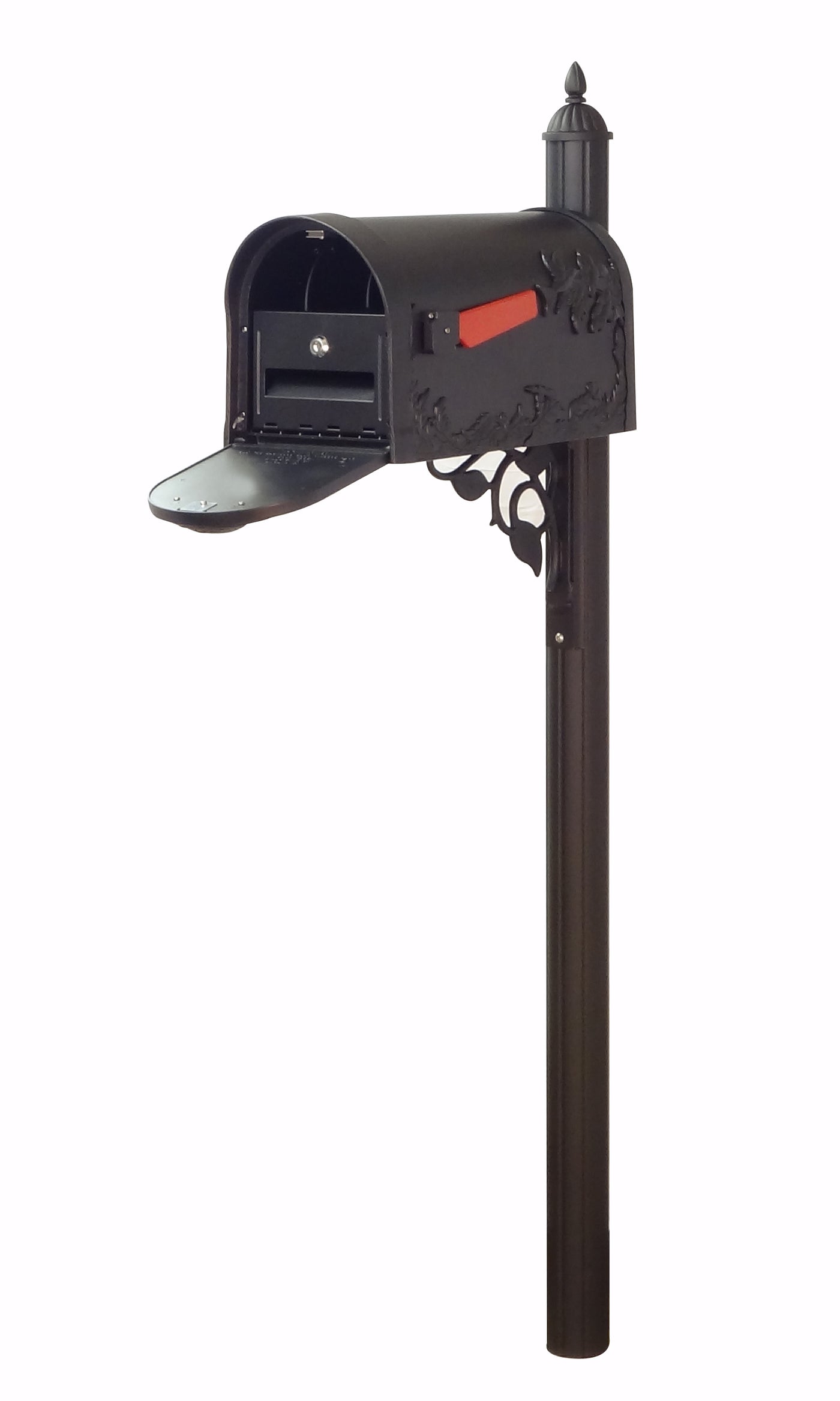 Hummingbird Curbside Mailbox with Locking Insert and Albion Mailbox Post