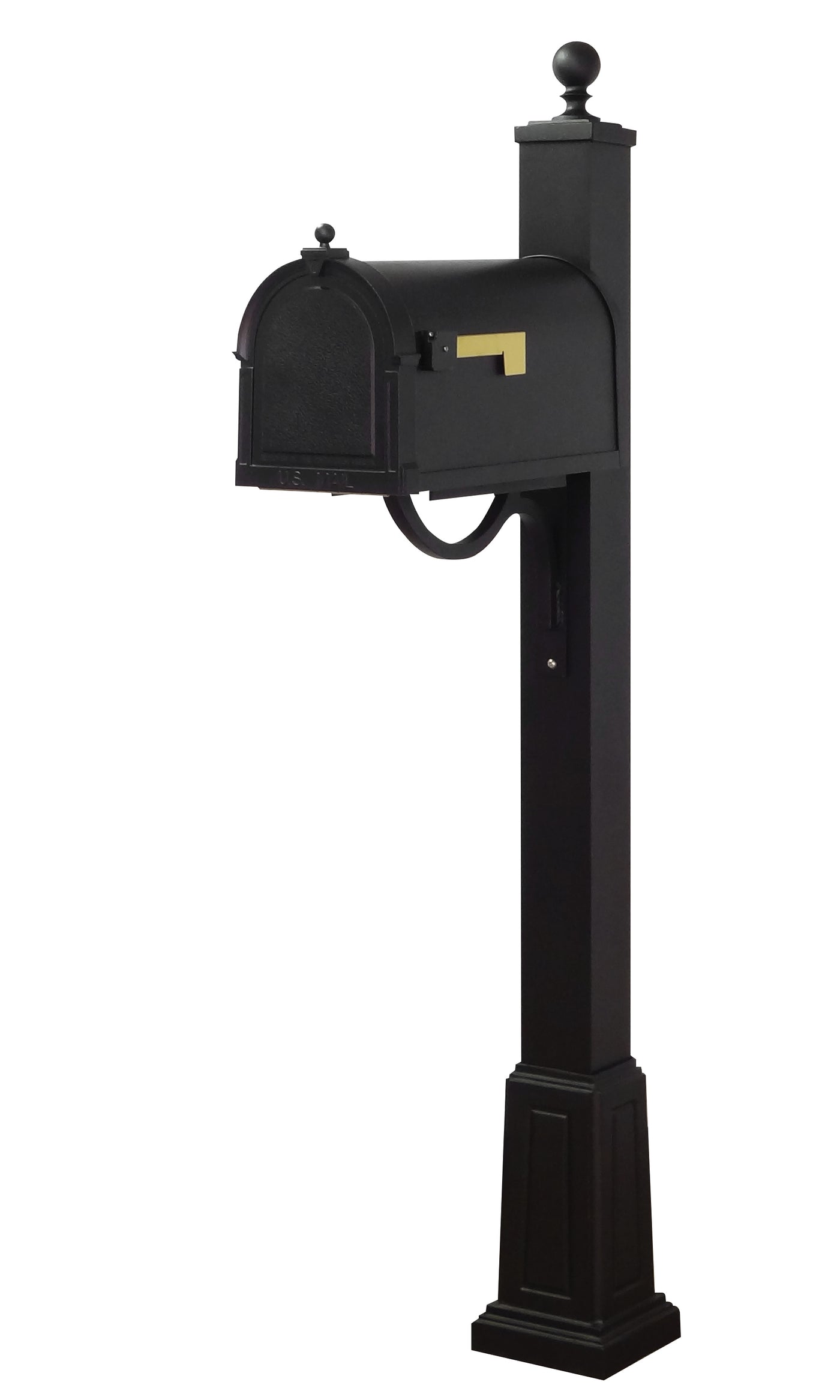 Berkshire Curbside Mailbox and Springfield Mailbox Post with Base