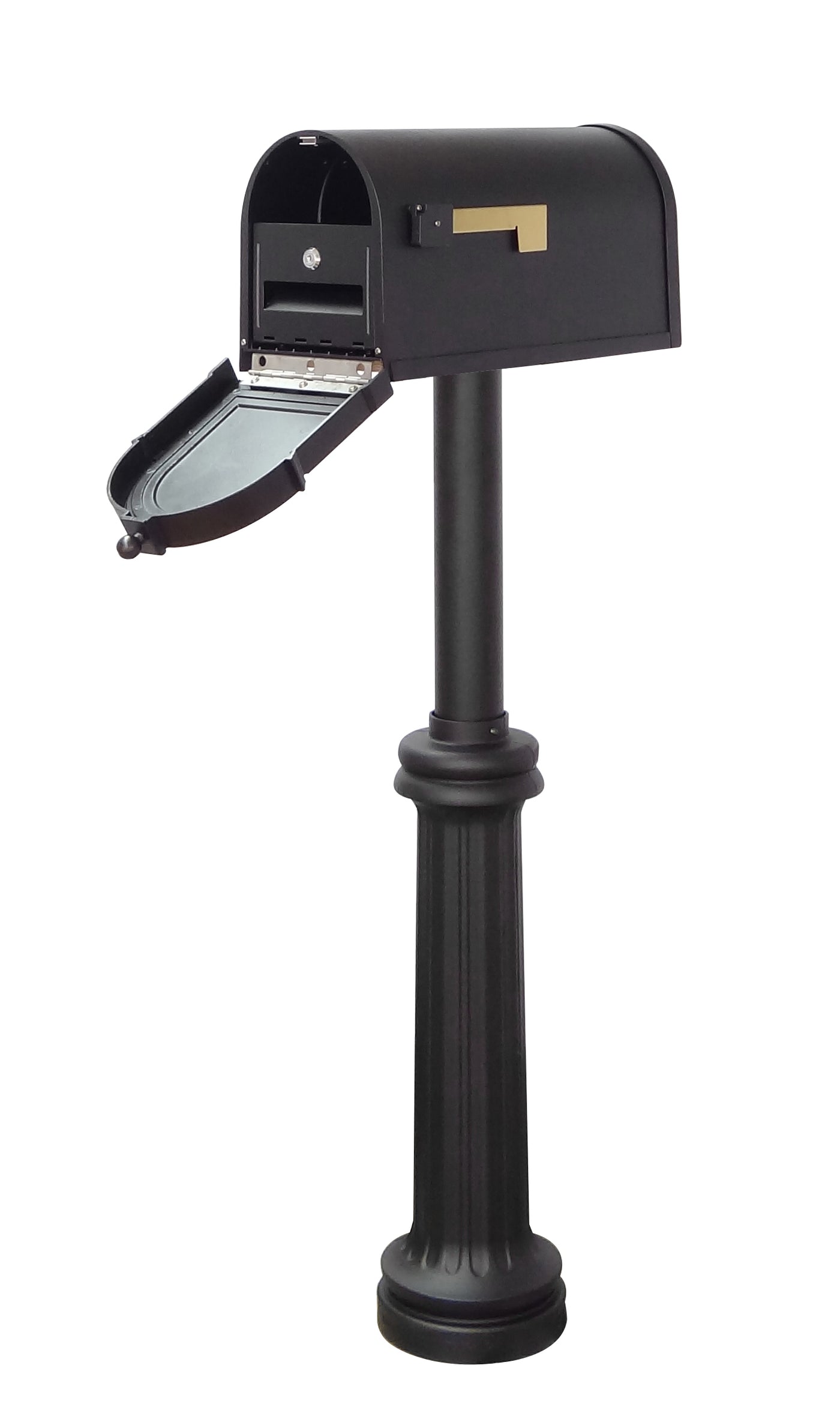 Berkshire Curbside Mailbox with Locking Insert and Bradford Mailbox Post