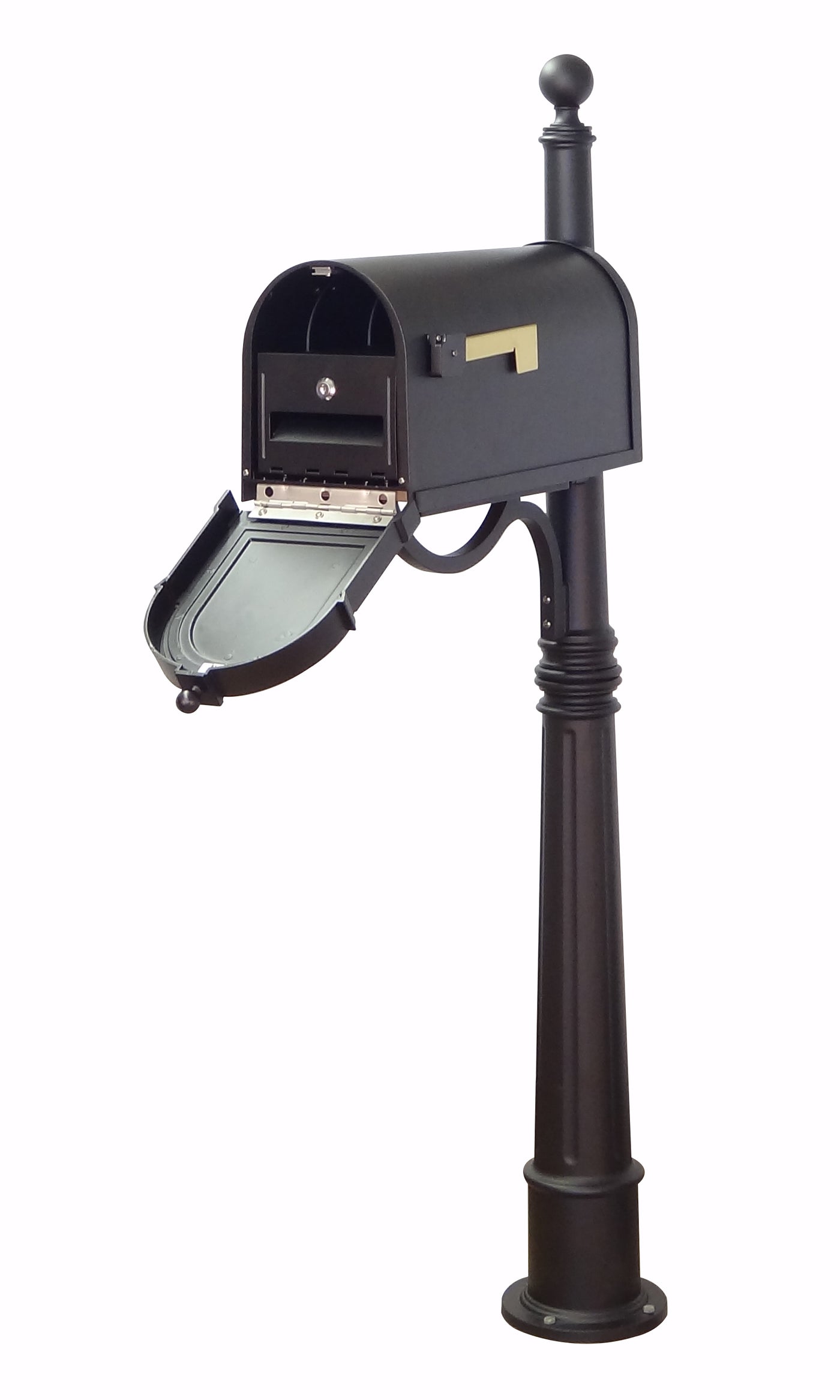 Berkshire Curbside Mailbox with Locking Insert and Ashland Mailbox Post