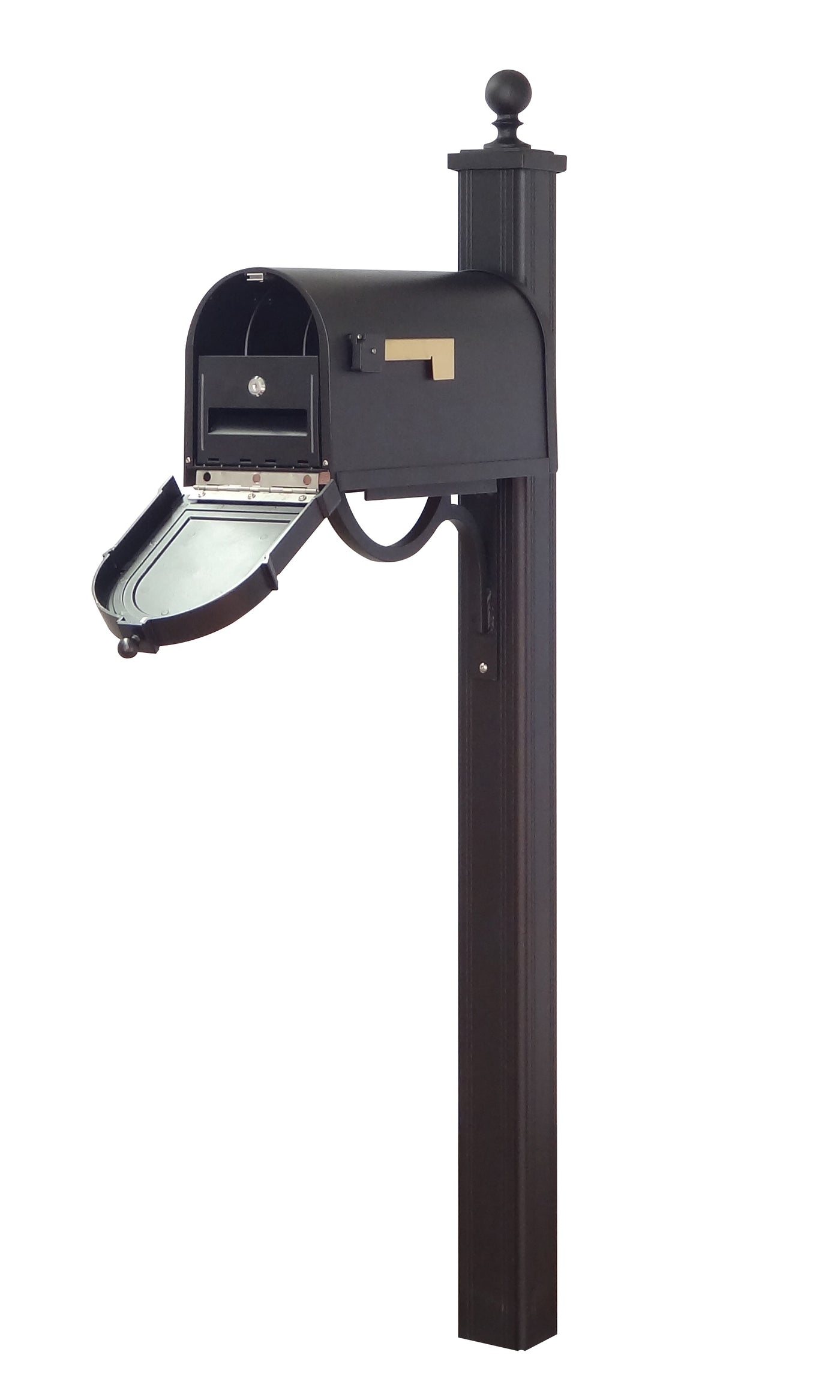 Berkshire Curbside Mailbox with Locking Insert and Springfield Mailbox Post