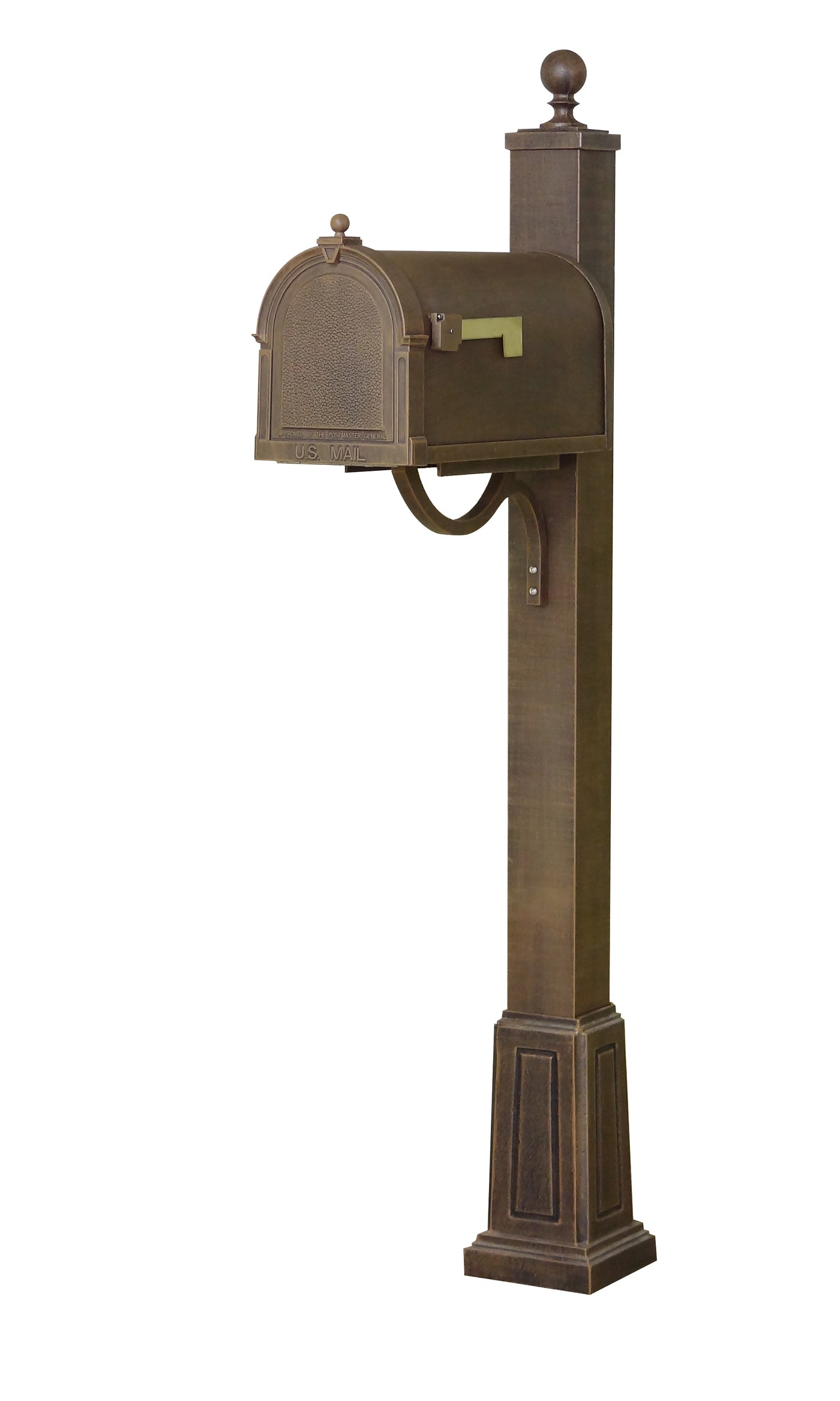 Berkshire Curbside Mailbox and Springfield Mailbox Post with Base