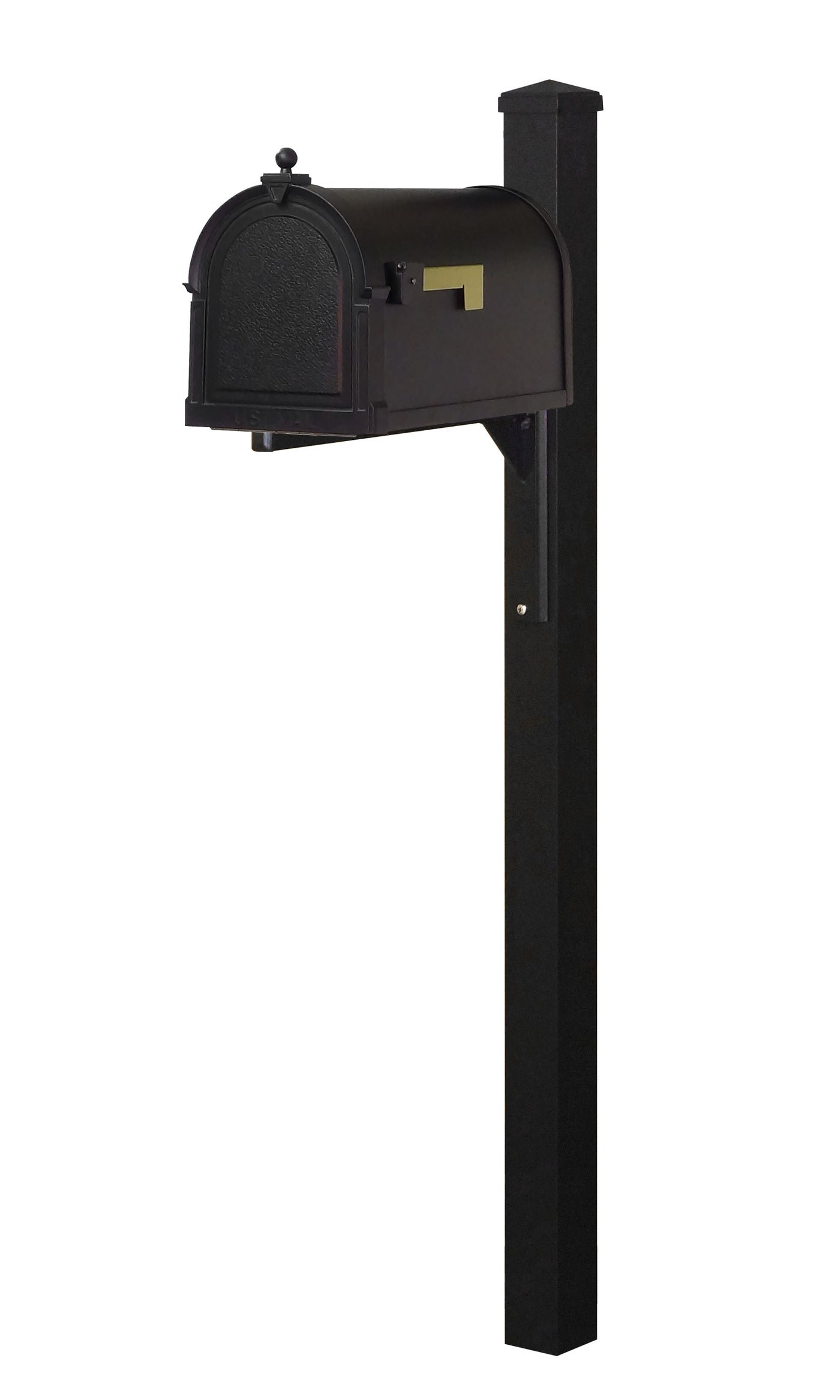 Berkshire Curbside Mailbox and Wellington Direct Burial Mailbox Decorative Aluminum