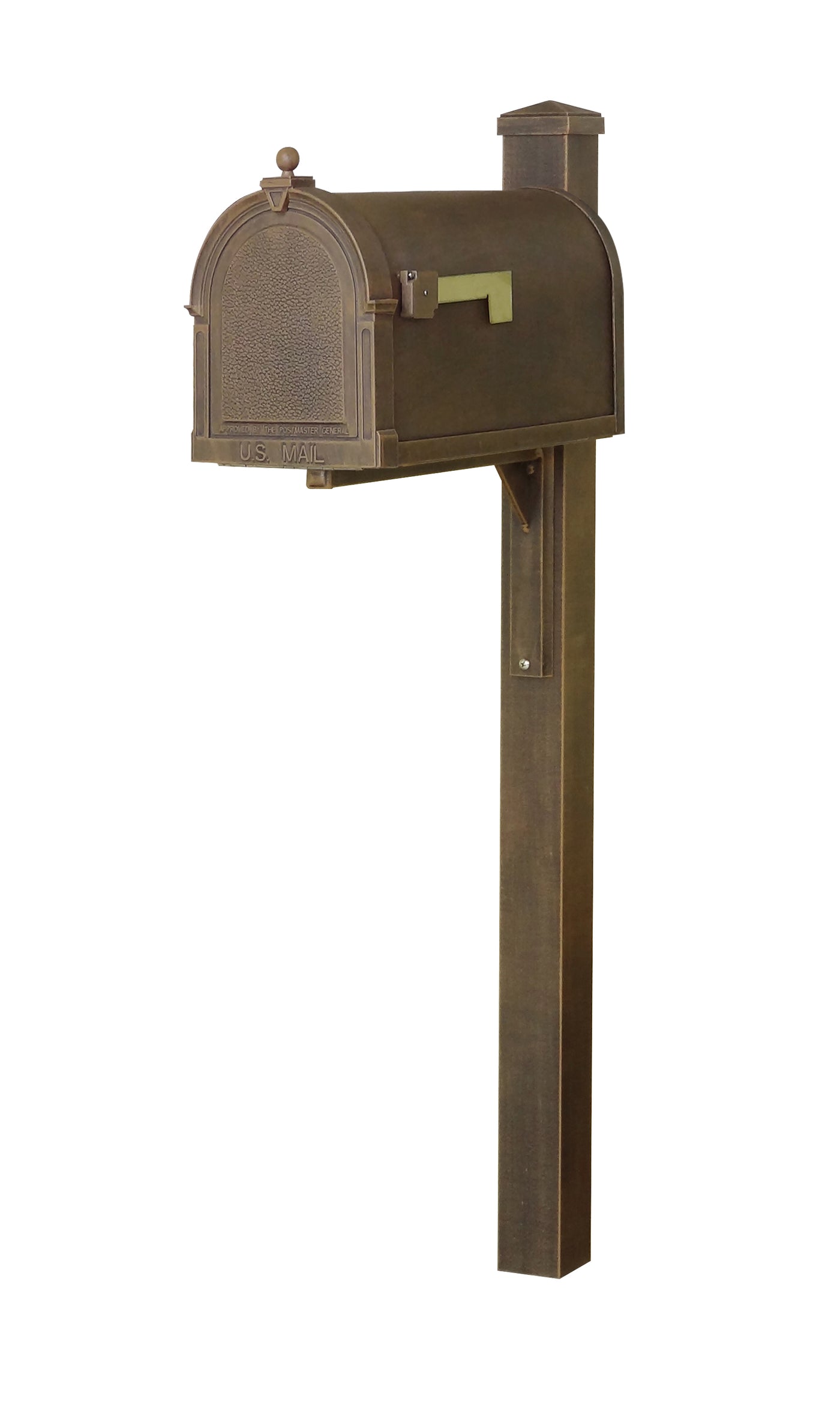 Berkshire Curbside Mailbox and Wellington Direct Burial Mailbox Decorative Aluminum