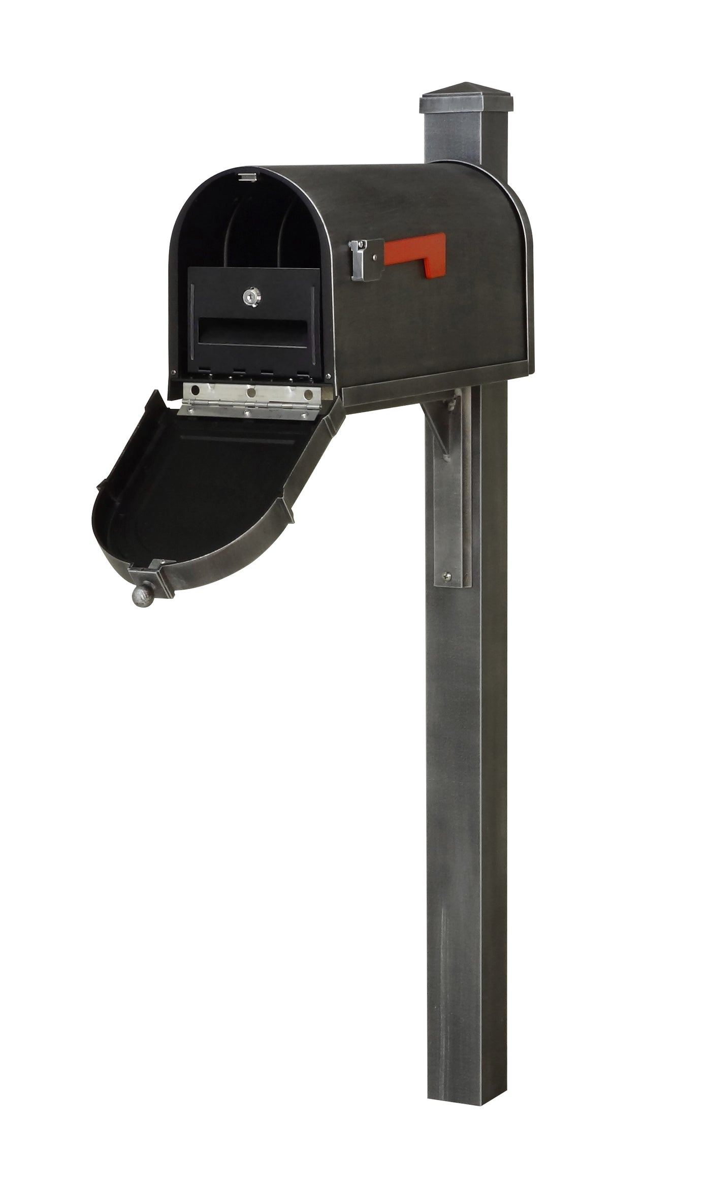 Berkshire Curbside Mailbox with Locking Insert and Wellington Mailbox Post