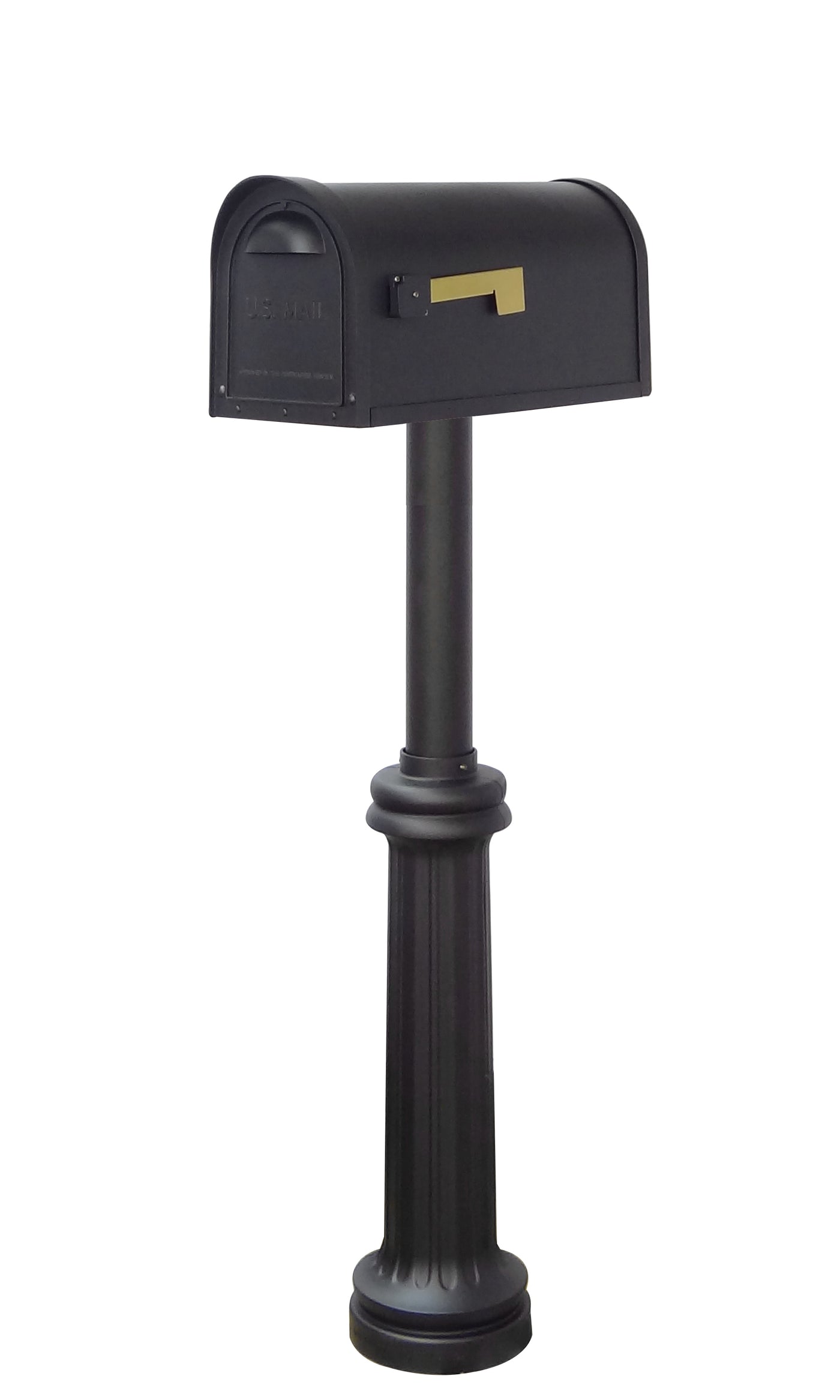 Classic Curbside Mailbox and Bradford Direct Burial Top Mount Mailbox Post Decorative Aluminum