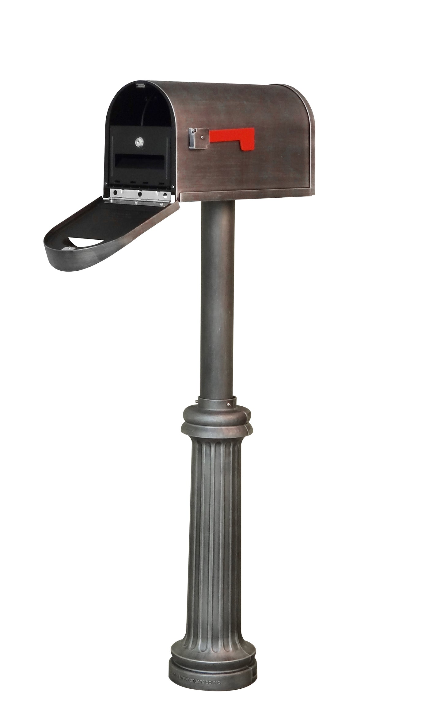 Classic Curbside Mailbox with Locking Insert and Bradford Mailbox Post