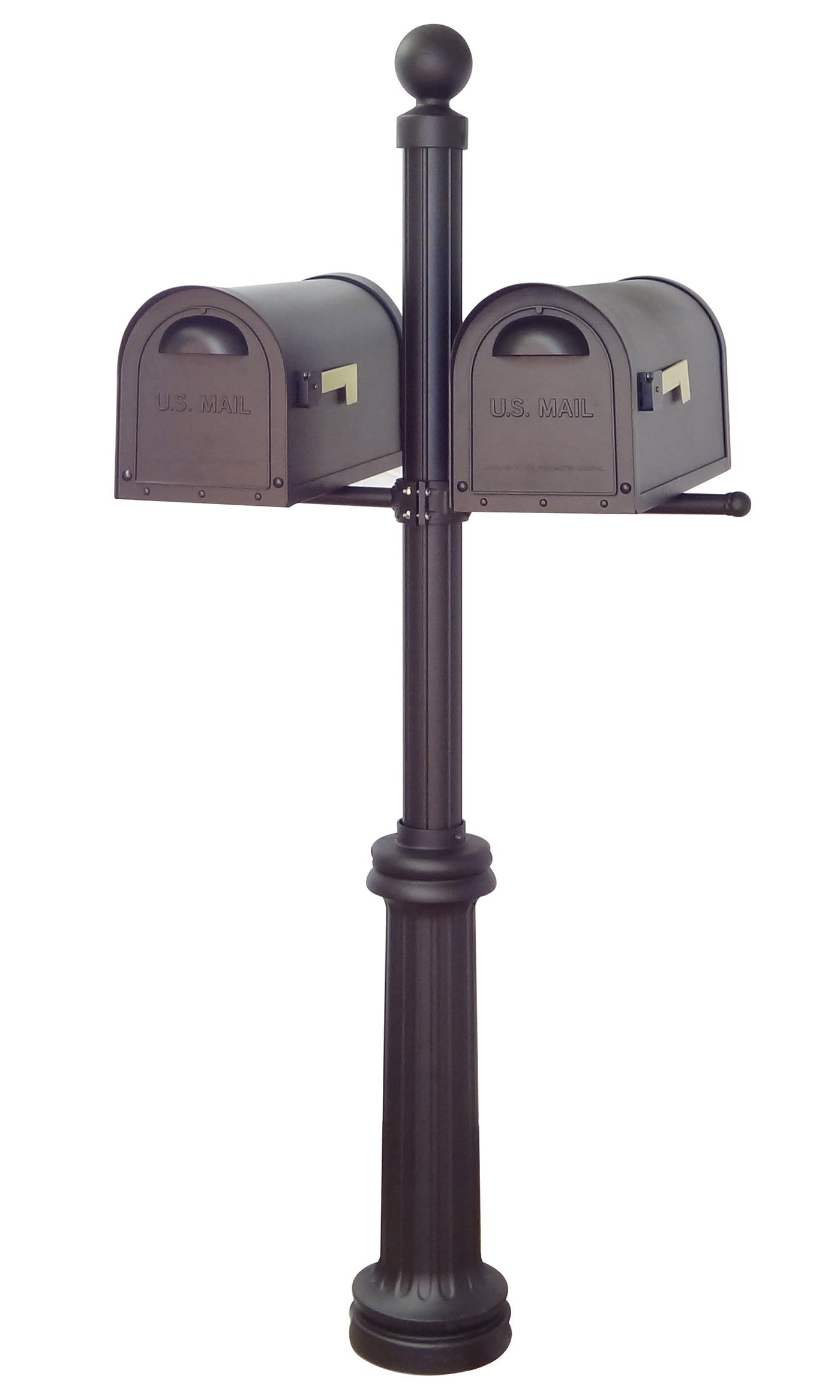 Classic Curbside Mailboxes and Fresno Double Mount Mailbox Post