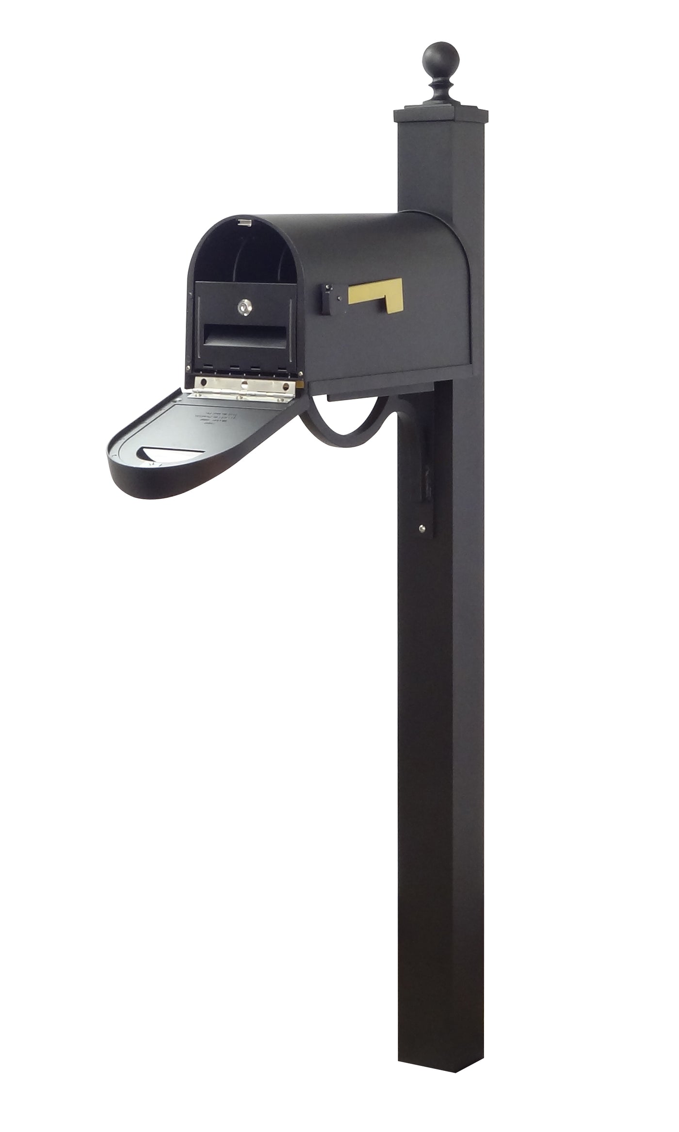 Classic Curbside Mailbox with Locking Insert and Springfield Mailbox Post