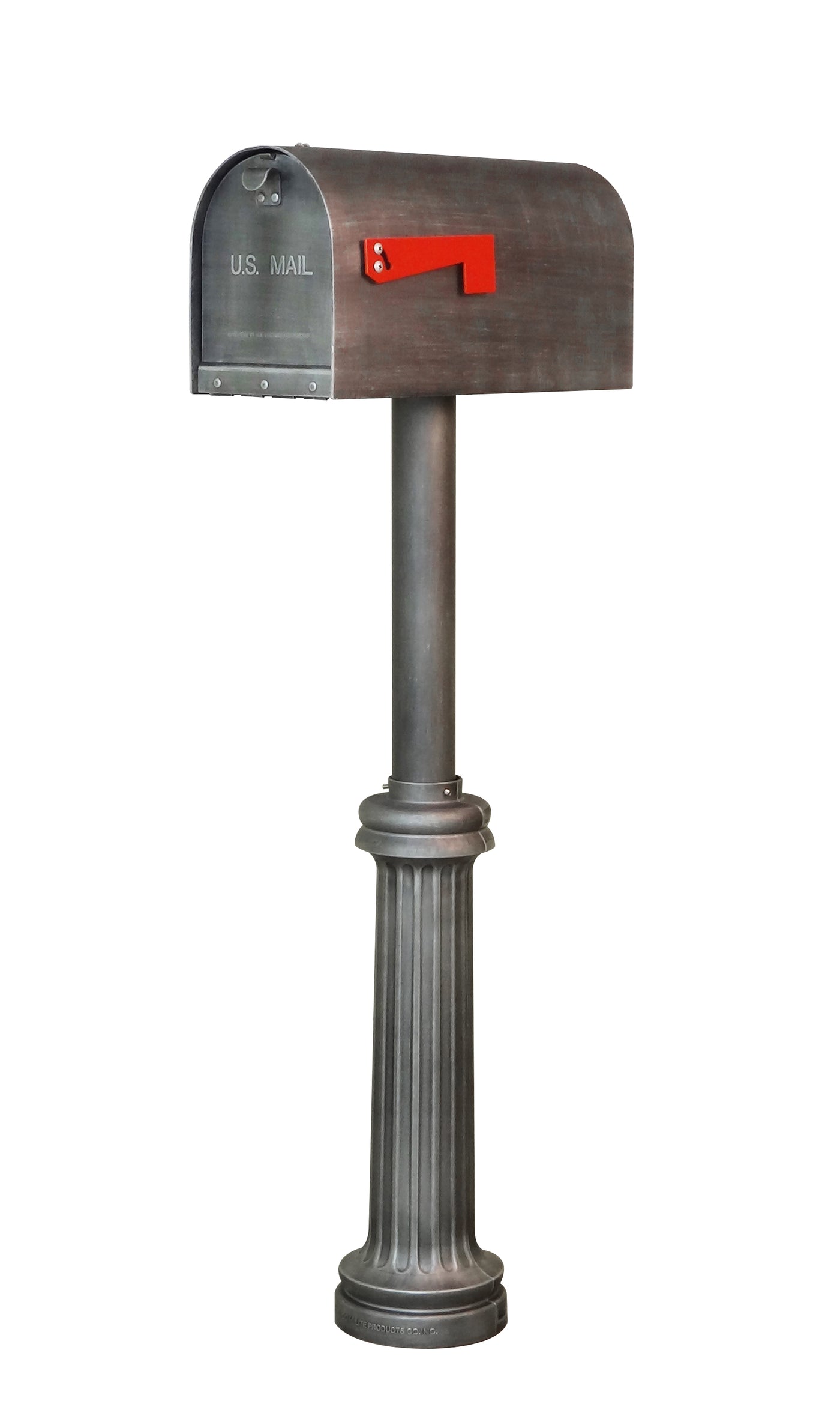 Titan Aluminum Curbside Mailbox and Bradford Mailbox Post