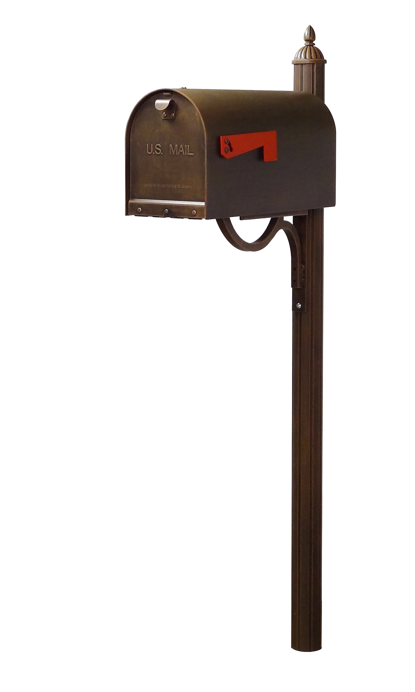 Titan Aluminum Curbside Mailbox and Richland Mailbox Post