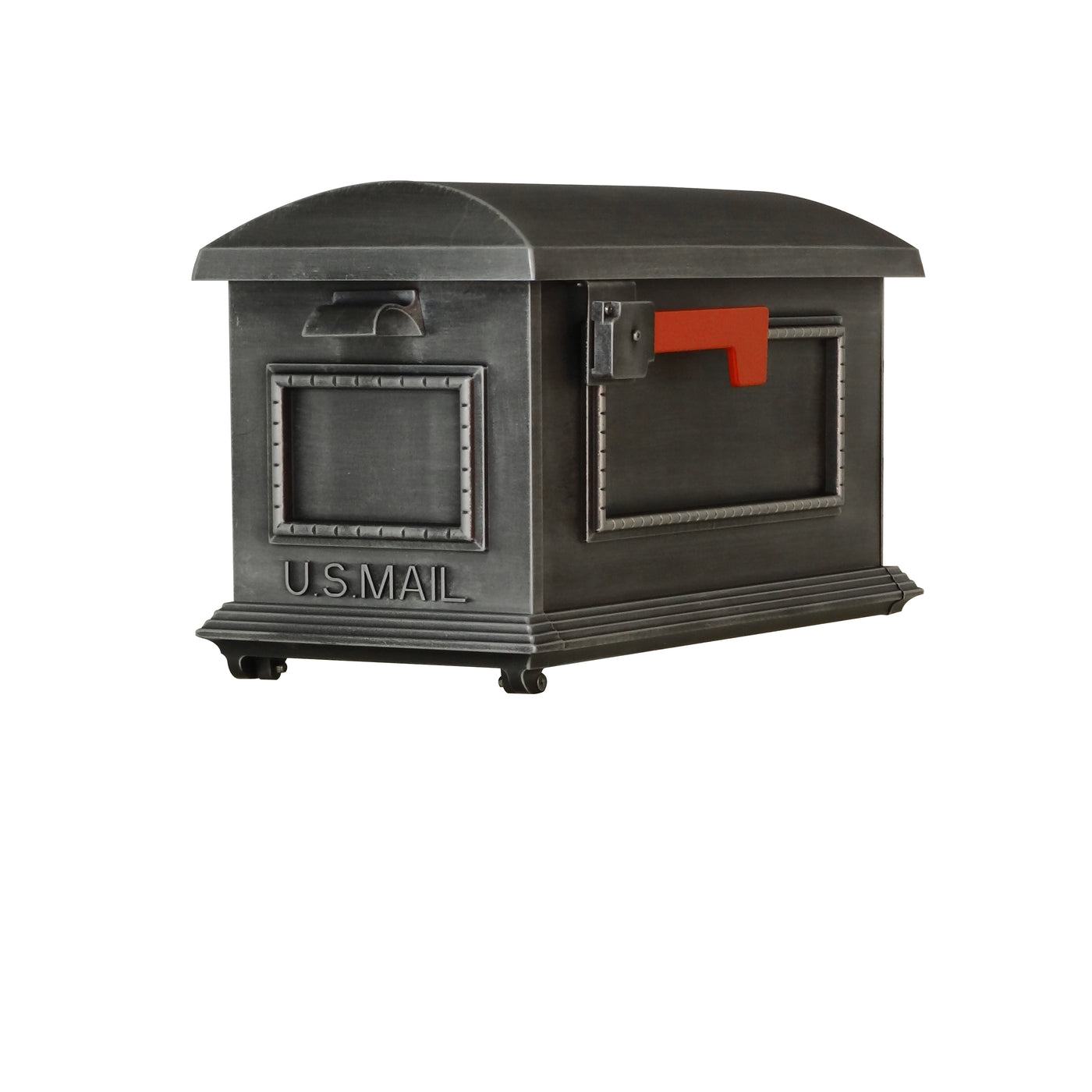 Traditional Curbside Mailbox, Decorative Solid Aluminum Mailbox