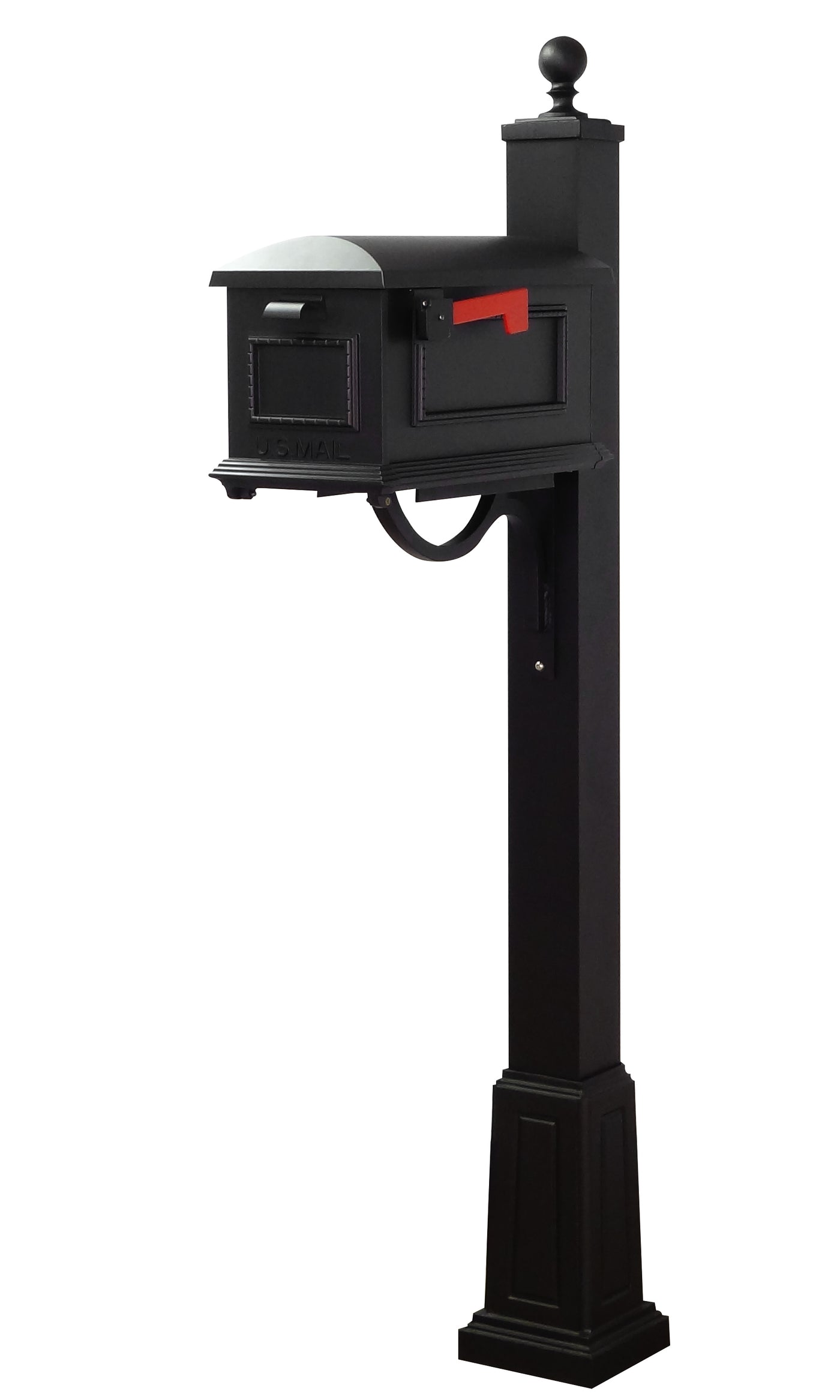 Traditional Curbside Mailbox and Springfield Mailbox Post with Base