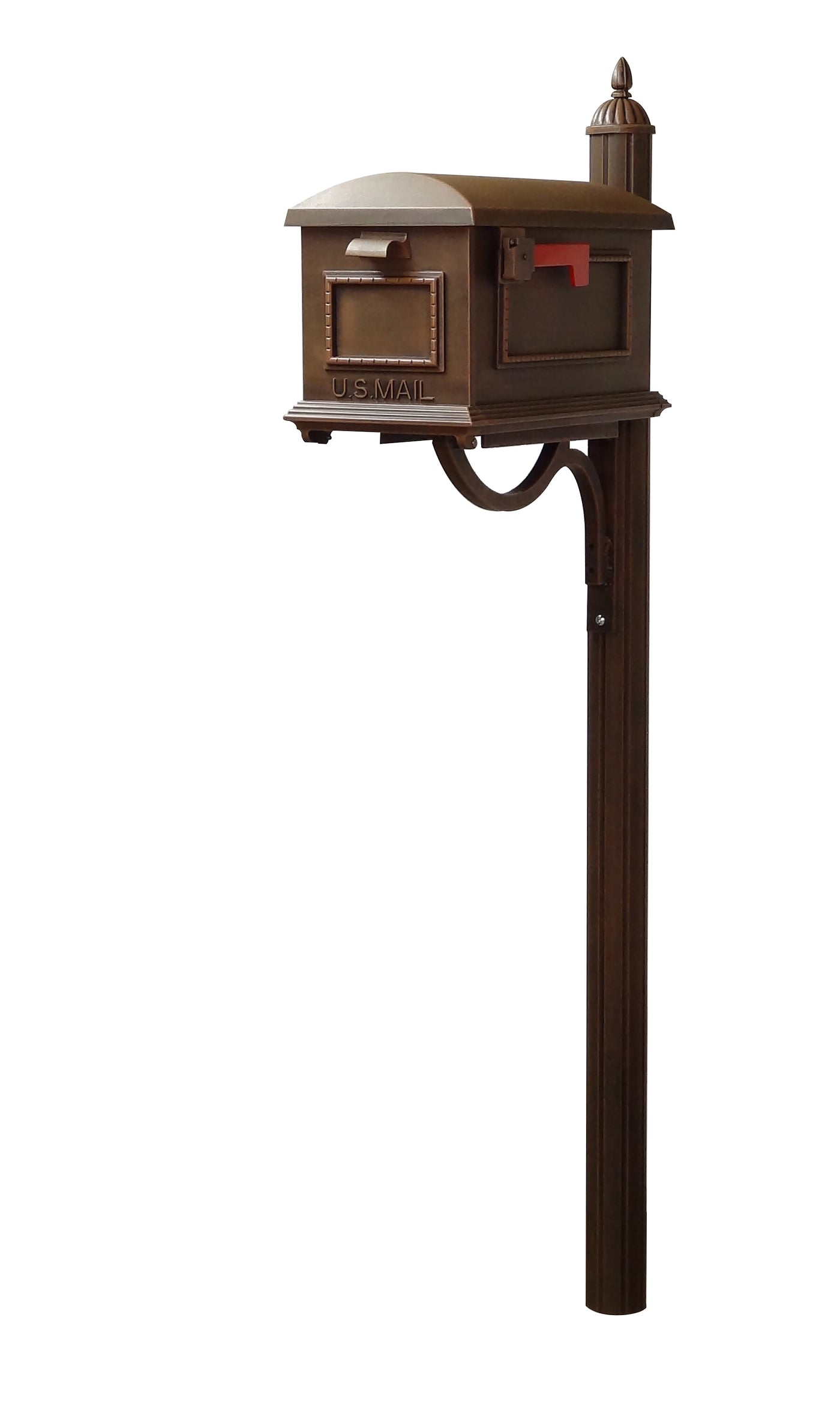 Traditional Curbside Mailbox and Richland Mailbox Post