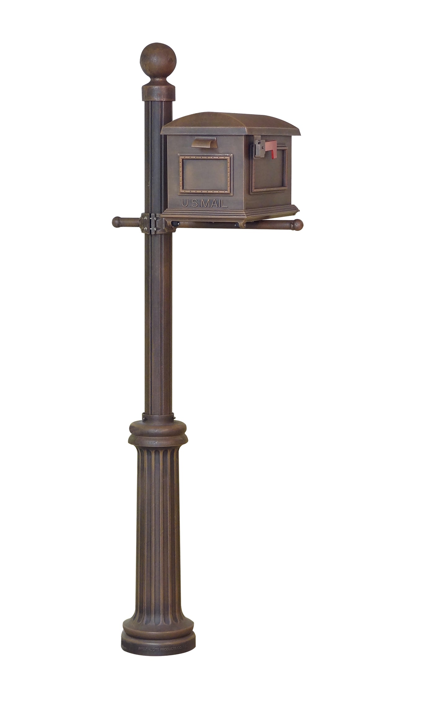 Traditional Curbside Mailbox and Fresno Mailbox Post