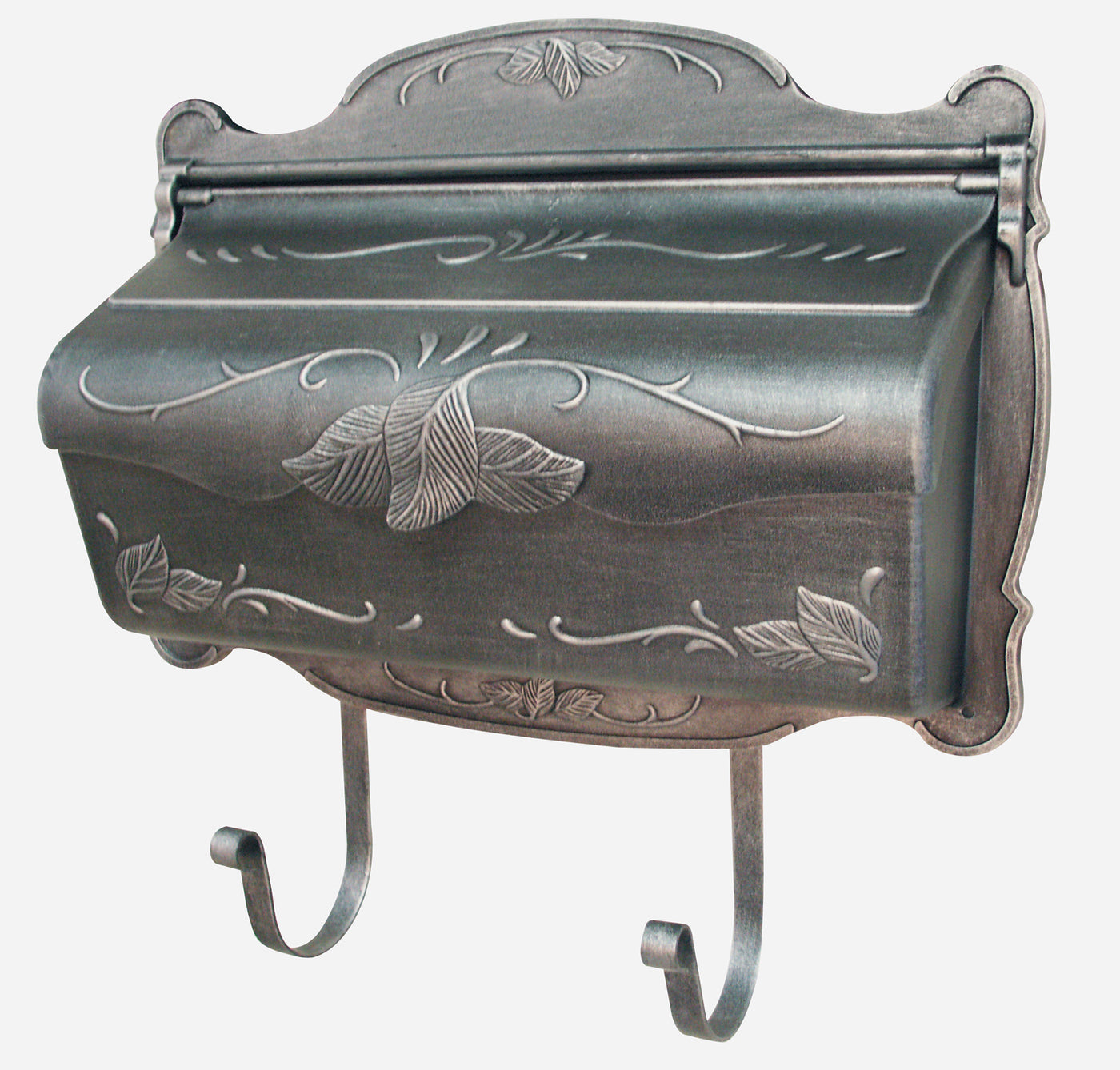SHF-1001-SW Floral Horizontal Mailbox Wall Mount Aluminum Detailed Decorative Flower