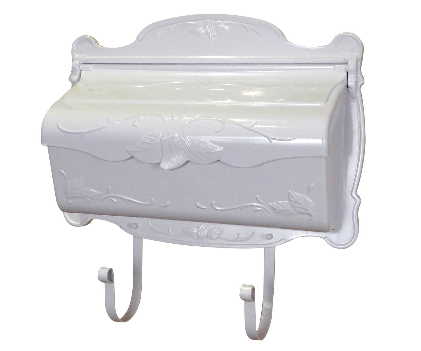 Floral Horizontal Mailbox Wall Mount Aluminum Detailed Decorative Flower