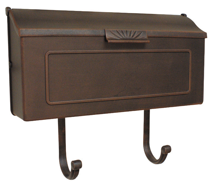 SHH-1006-CP Horizon Horizontal Mailbox Decorative Aluminum Wall Mount Mailbox
