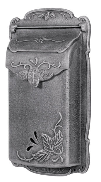 SVF-1001-SW Floral Vertical Mailbox Wall Mount Aluminum Detailed Decorative Flower