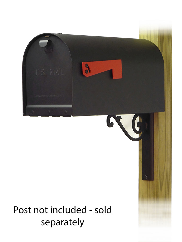 Titan Steel Curbside Mailbox with Baldwin front single mailbox mounting bracket