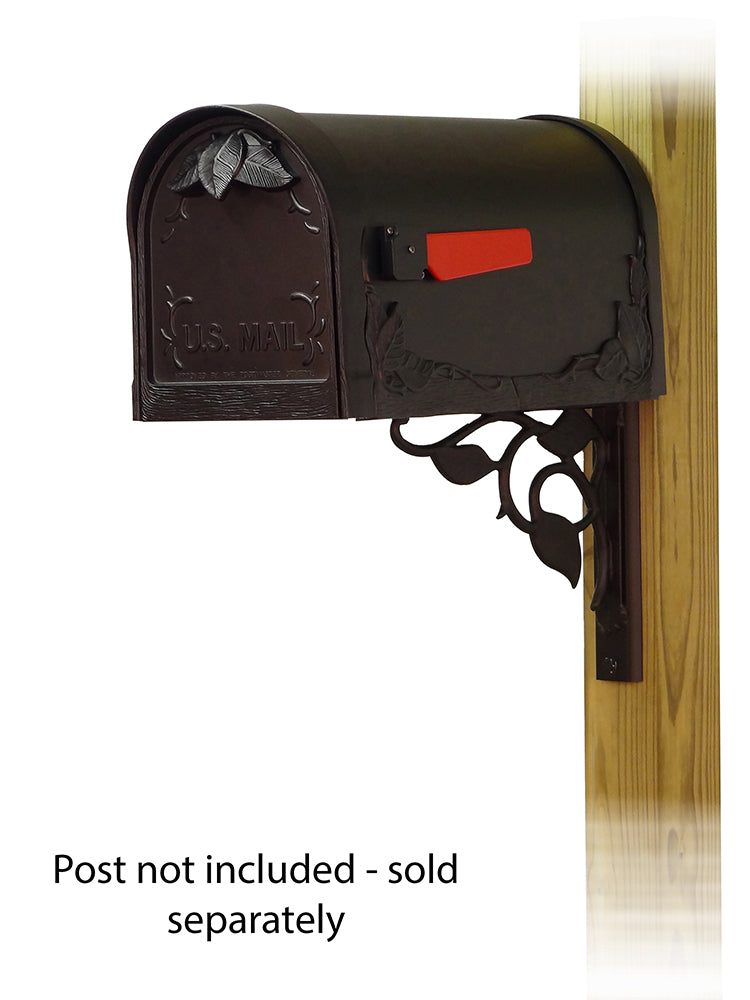 Floral Curbside Mailbox with Floral front single mailbox mounting bracket