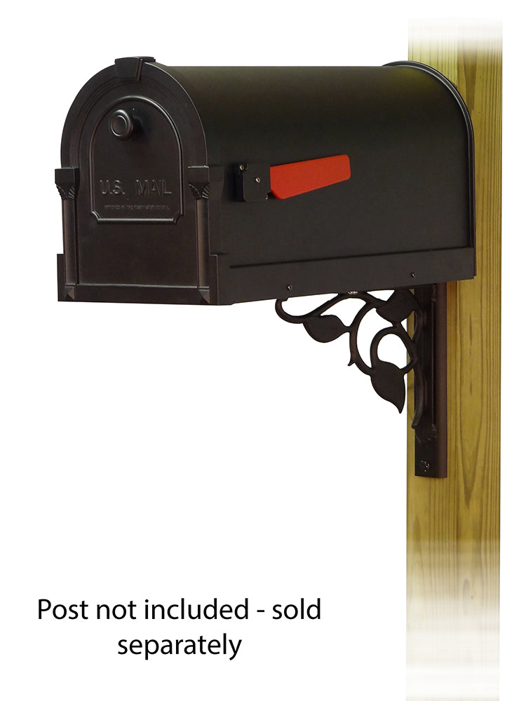Savannah Curbside Mailbox with Floral front single mailbox mounting bracket