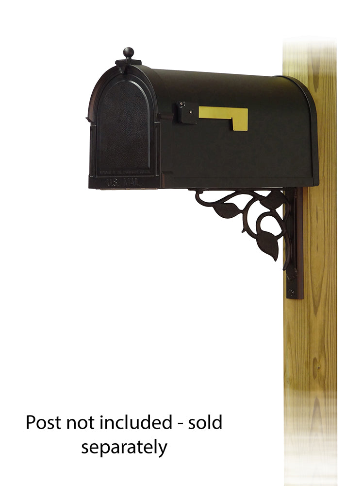 Berkshire Curbside Mailbox with Floral front single mailbox mounting bracket