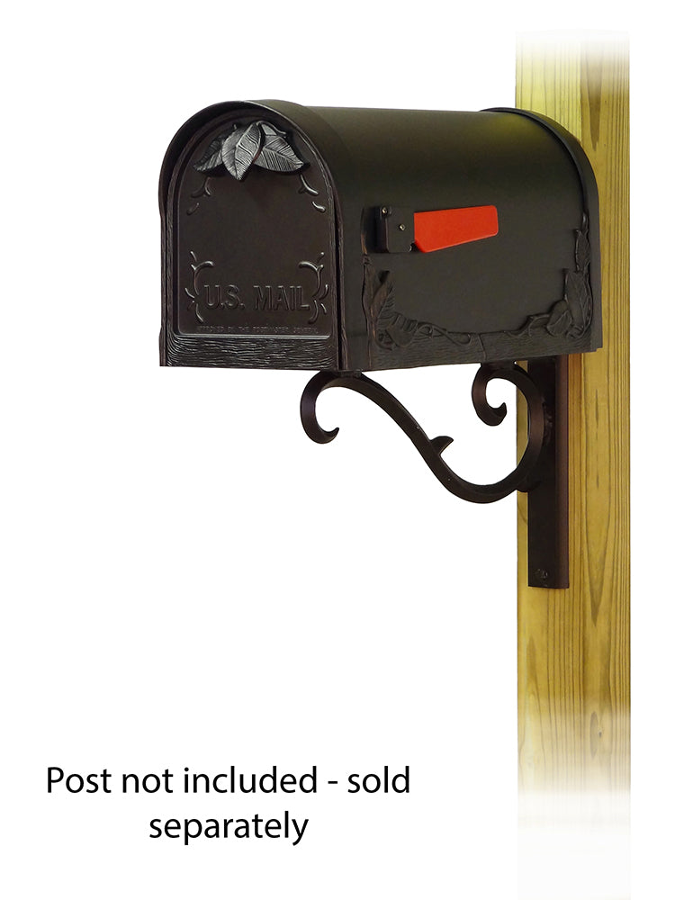 Floral Curbside Mailbox with Sorrento front single mailbox mounting bracket