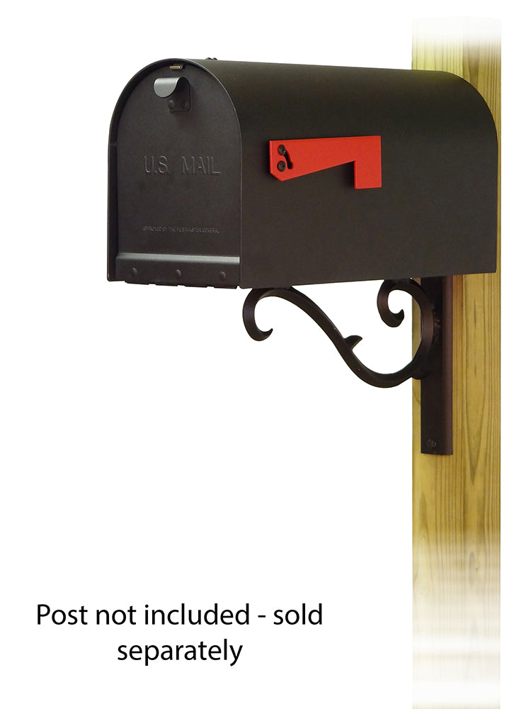 Titan Steel Curbside Mailbox with Sorrento front single mailbox mounting bracket